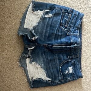 American Eagle High Rise Shortie Shorts Jean Shorts Size 4